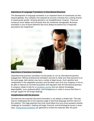 importance of language translators