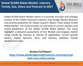 global scara robot market industry trends size
