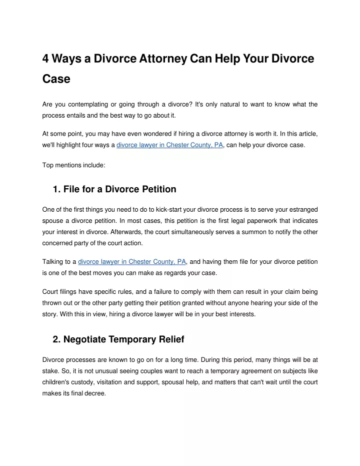 4 ways a divorce attorney can help your divorce