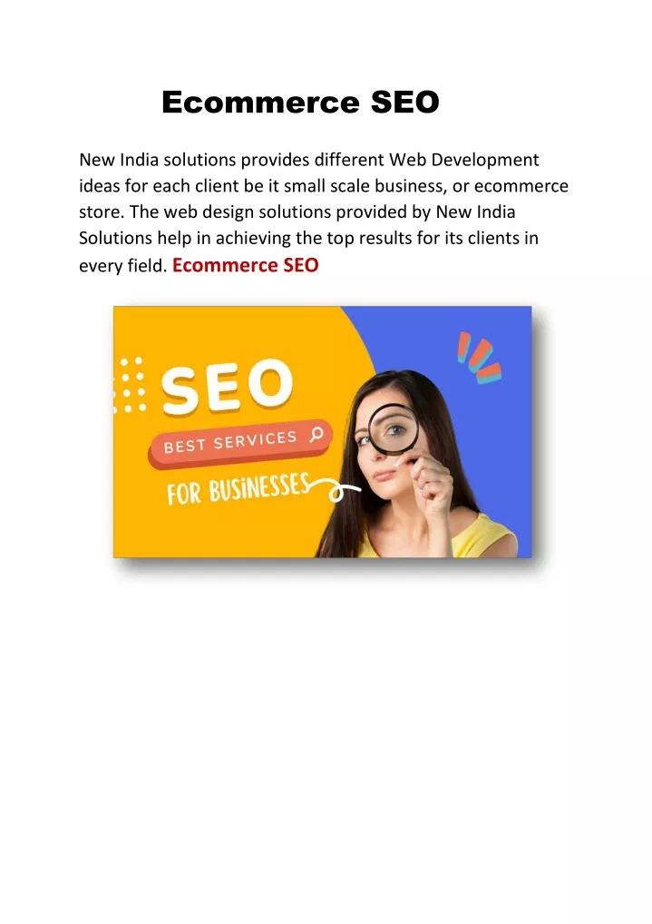 ecommerce seo