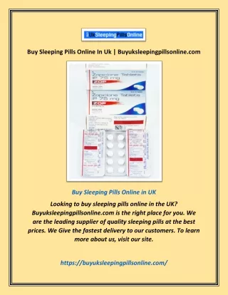 Buy Sleeping Pills Online In Uk | Buyuksleepingpillsonline.com