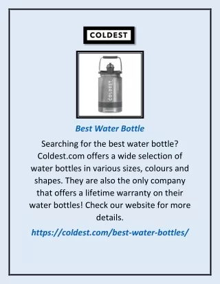 best water bottle
