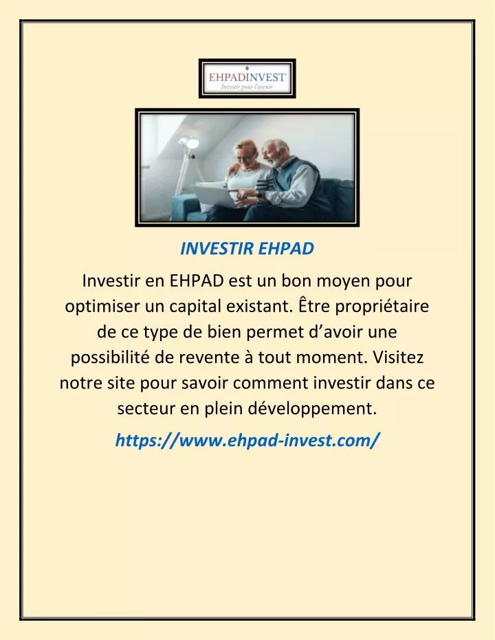 investir ehpad