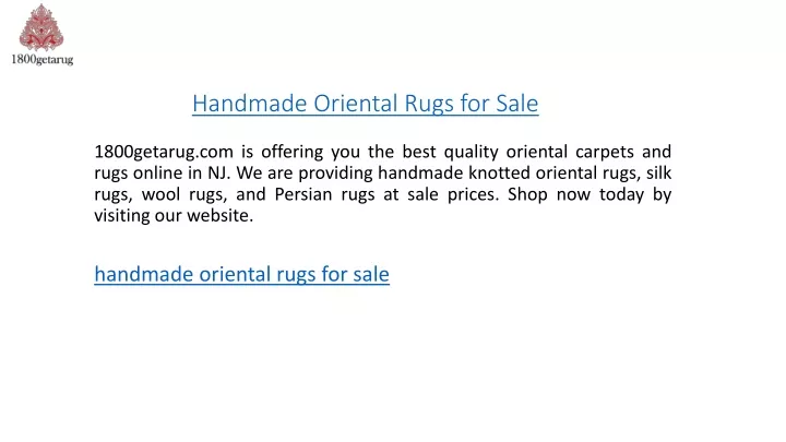 handmade oriental rugs for sale