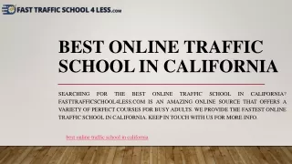 best online traffic school in california