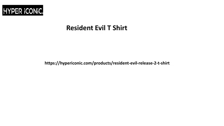 resident evil t shirt