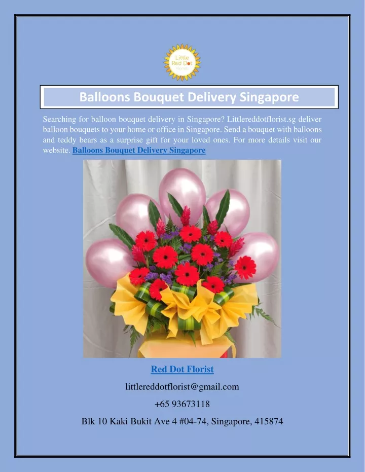balloons bouquet delivery singapore