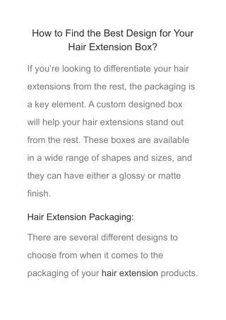 how to find the best design for your hair