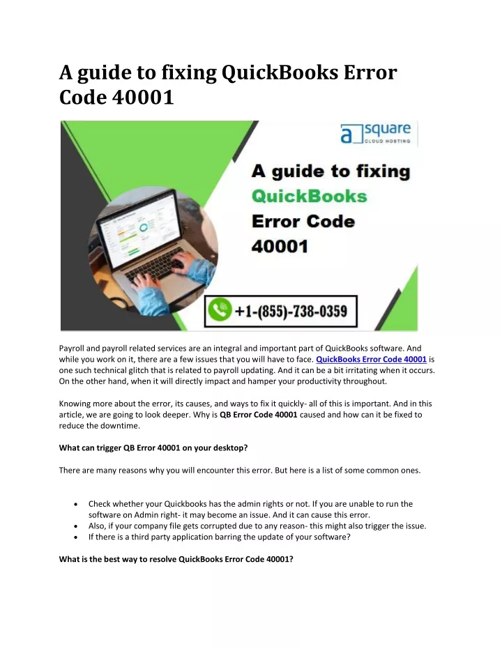 ppt-a-guide-to-fixing-quickbooks-error-code-40001-powerpoint