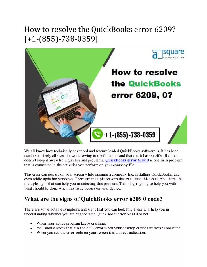 how to resolve the quickbooks error 6209