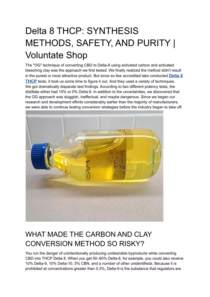 delta 8 thcp synthesis methods safety and purity