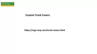 Custom Truck Covers and Tarps at NYP Corp