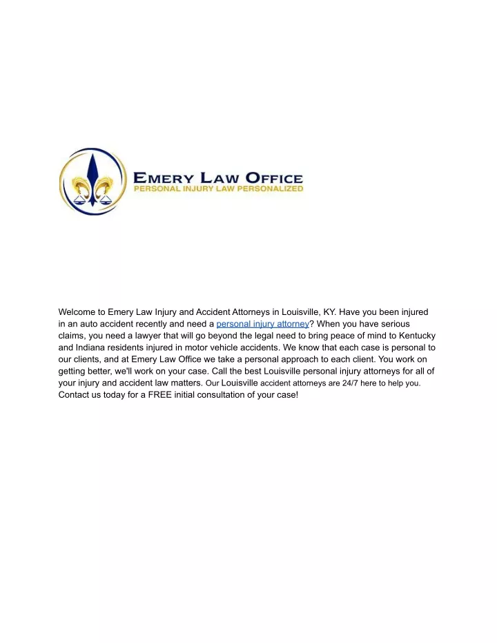 welcome to emery law injury and accident