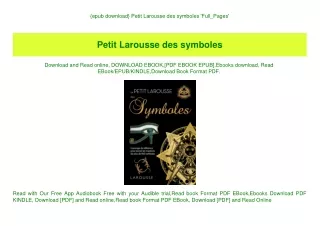 {epub download} Petit Larousse des symboles 'Full_Pages'