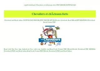 {epub download} Chevaliers et chÃƒÂ¢teaux-forts PDF EBOOK DOWNLOAD