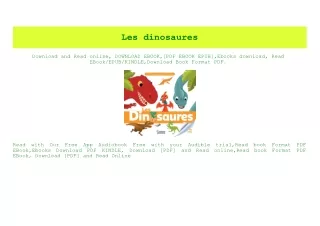 (READ-PDF!) Les dinosaures [KINDLE EBOOK EPUB]