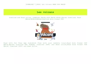 [DOWNLOAD^^][PDF] Les volcans READ PDF EBOOK