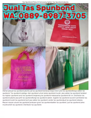 088ᑫ.8ᑫ87.ᣮ705 (WA) Tas Spunbond Warna Sablon Tas Spunbond Bandar Lampung