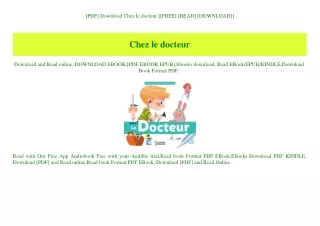 [PDF] Download Chez le docteur [[FREE] [READ] [DOWNLOAD]]