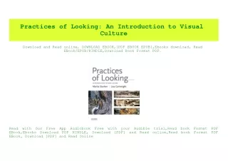 PDF) Practices of Looking An Introduction to Visual Culture {PDF EBOOK EPUB KINDLE}