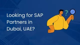 looking for sap partners in dubai uae