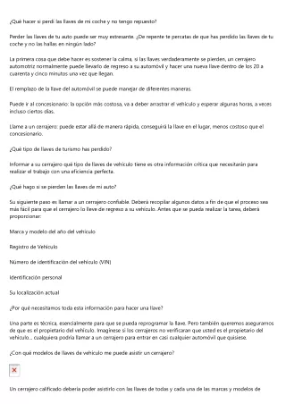 ¿Qué hacer si he extraviado las llaves de mi vehículo y no tengo repuestos?