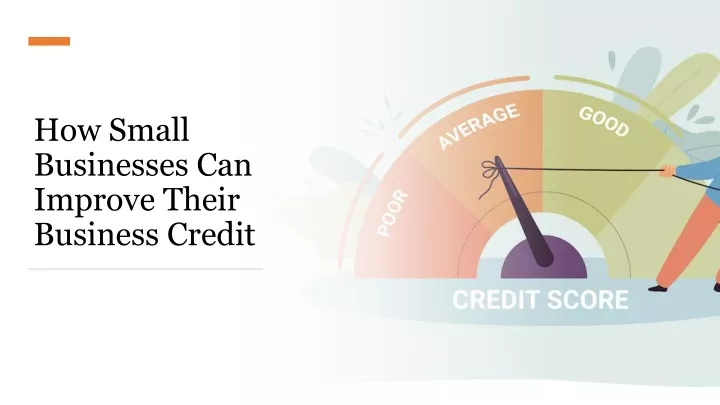 how small businesses can improve their business credit