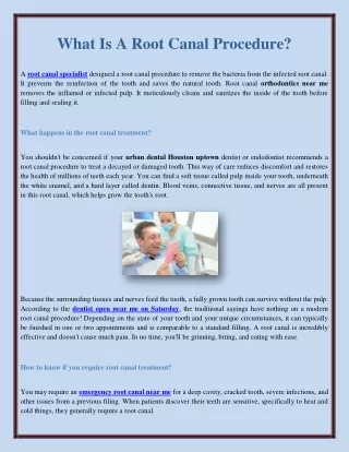 what is a root canal procedure