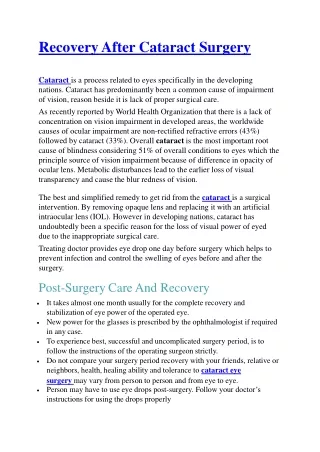 Cataract Surgery In Mumbai By The Cataract Surgeon Dr. Niteen Dedhia