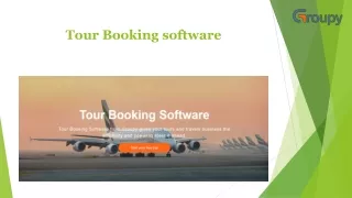 Tour Booking software