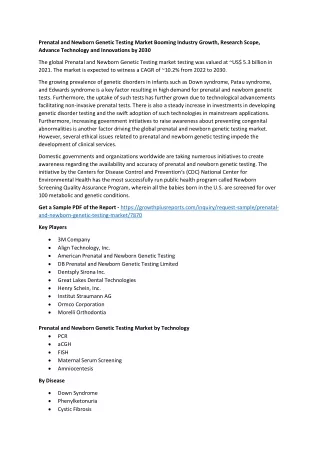prenatal and newborn genetic testing market