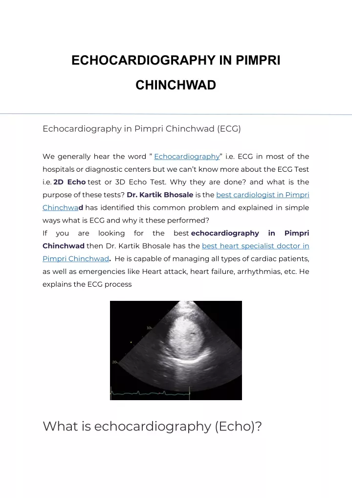 echocardiography in pimpri