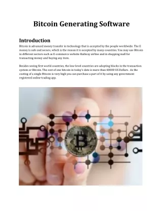 Bitcoin Generating Software