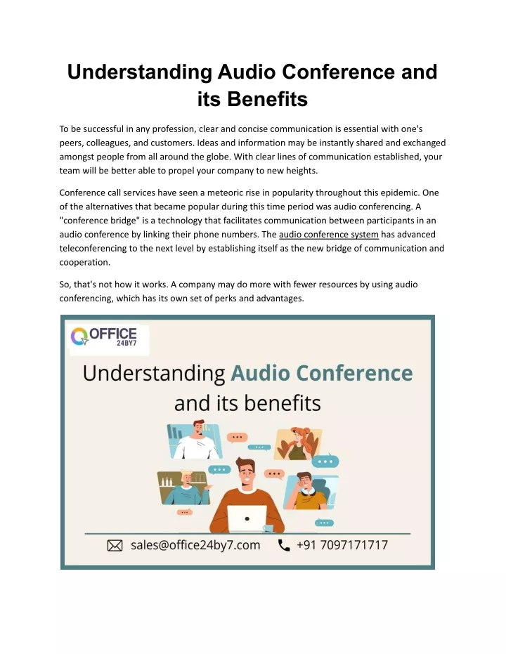 understanding audio conference and its benefits