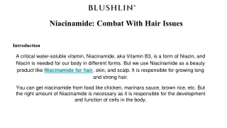 Niacinamide Combat With Hair Issues