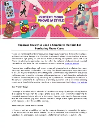 popacase review a good e commerce platform