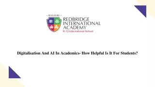 Digitalisation And AI In Academics- How Helpful Is It For Students