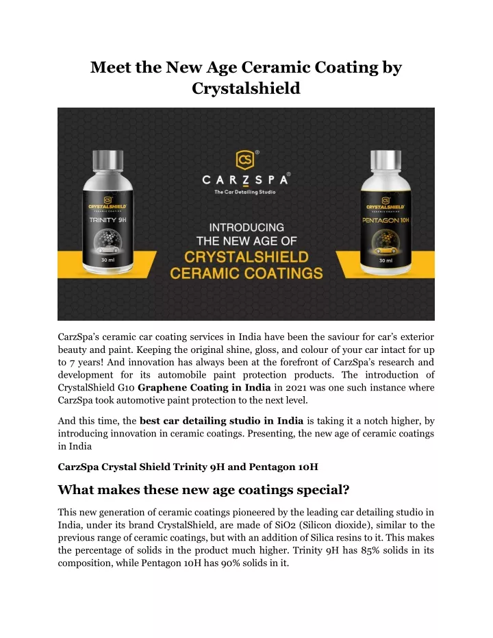 meet the new age ceramic coating by crystalshield