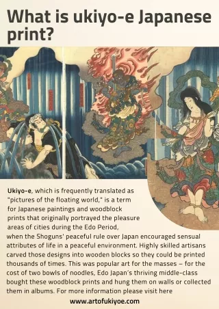 What is ukiyo-e Japanese print