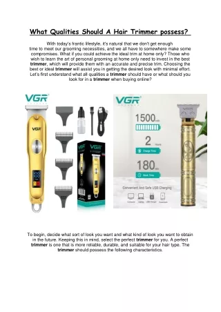 VGR Hair Trimmer