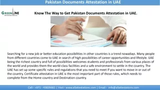 pakistan documents attestation in uae