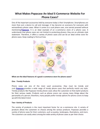 What Makes Popacase An Ideal E-Commerce Website For Phone Cases?