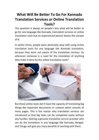 Which is preferable, using online translation tools or Kannada translation