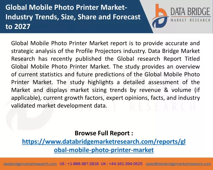 global mobile photo printer market industry