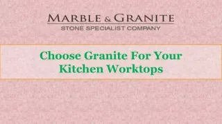 choose granite for your kitchen worktops