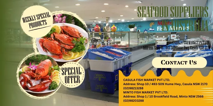 seafood suppliers in australia casula fish market