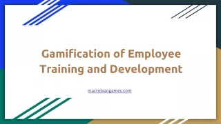 Gamification of Employee Training and Development - Macrobian Games