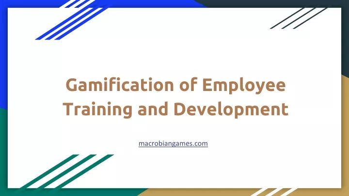 gamification of employee training and development