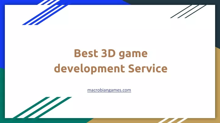 best 3d game development service
