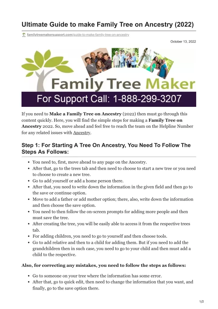 ultimate guide to make family tree on ancestry
